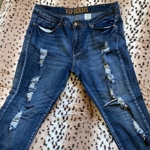 Distressed jeans